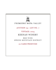 2023 Keenan 'The Goose' Premiere Napa Valley Auction Lot #7Proprietary Red Spring Mountain District